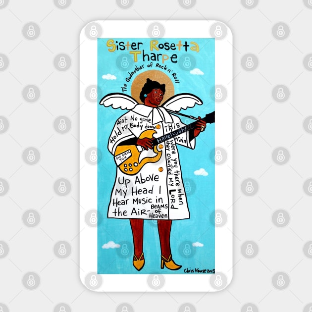 Sister Rosetta Tharpe pop folk art Sticker by krusefolkart